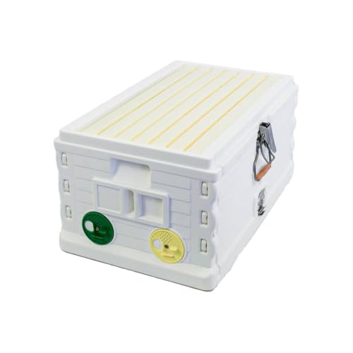 Apimaye Insulated 7 Frame NUC Assembled Deep Super Langstroth Sized Super for Bee Hives and Assembled Plastic PRO Frames with Premier Double Wax Coated Foundations (White)