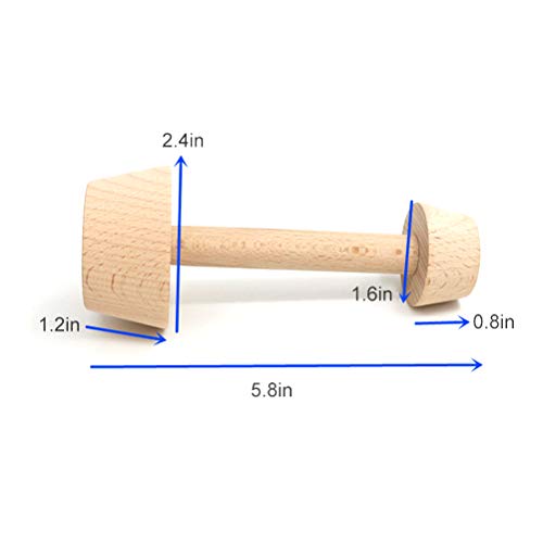 Wooden Egg Tart Tamper, 5.8in Double Side Pastry Press Tool | Baking Shaping Tool For Consistent Tart Shell Forming, Suitable For Home Kitchen Use And Handmade Pastry Preparation Work