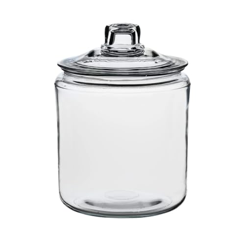 Glass Jar with Lid, 1 Gallon, for Pantry Storage and Display