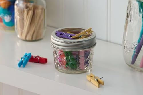 Ball Wide Mouth Quilted Crystal Jelly Jars with Lids and Bands, Used for Canning, Pickling, Juice, Jam, Jelly, Quarter Pint Size (4 Ounce (Pack of 8)) - size: 4 Ounce (Pack of 8)