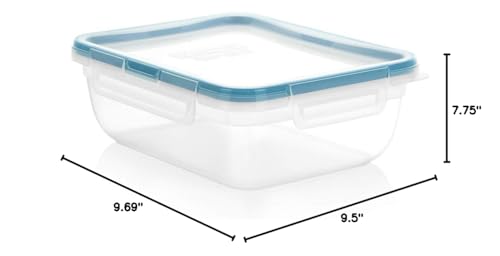 Snapware Food Storage Containers, Plastic, 8.5-Cup, Rectangular | Leakproof & Airtight | BPA-Free | Microwave & Dishwasher Safe | Pack of 6 - size: 6 Pack, style: 8.5 Cup
