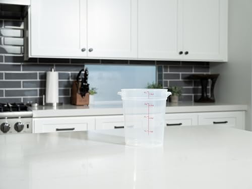 Cambro 4 Quart (QT) Food Storage Container (No Lid) - Restaurant Food Grade Bucket - for Dough Proofing and Brining (Translucent)