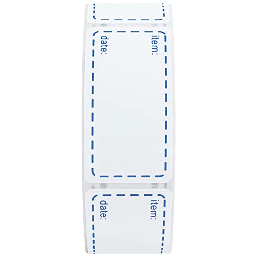 500pcs Freezer Labels Removable Storage Stickers 1x2 Inch Waterproof Oil-Resistant Refrigerator Kitchen Labels (Blue) - color: Blue-1