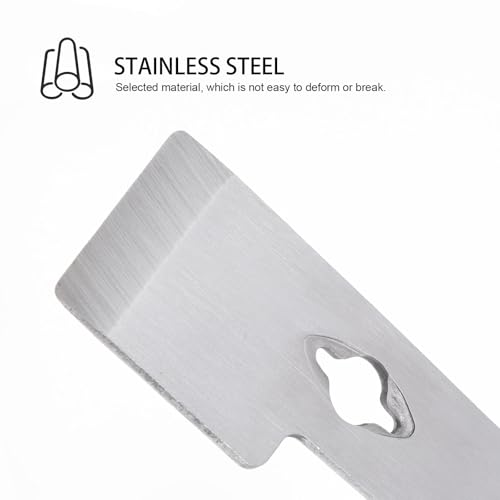 Kisangel Stainless Steel Hive Scraper and Beekeeper Tool for Beehive Cleaning with Curved Edge, Multifunctional Beekeeping Scraper and Frame Lifter for Apiary Maintenance