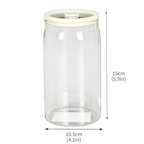 Pickle Jar, 2 Pack 1200ml/40.6 oz Kimchi Container, Airtight Clear Fermentation Canister, Wide Mouth Refrigerator Storage with Silicone Ring & Exhaust Valve for Radish, Onion, Sauerkraut
