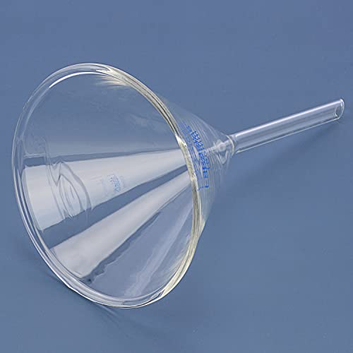 Labasics 2-Pack Glass Heavy Wall Funnel Borosilicate Glass Funnel, Short Stem 120 mm Diameter, 120 mm Stem Length - size: 120 mm Diameter and 120 mm Stem