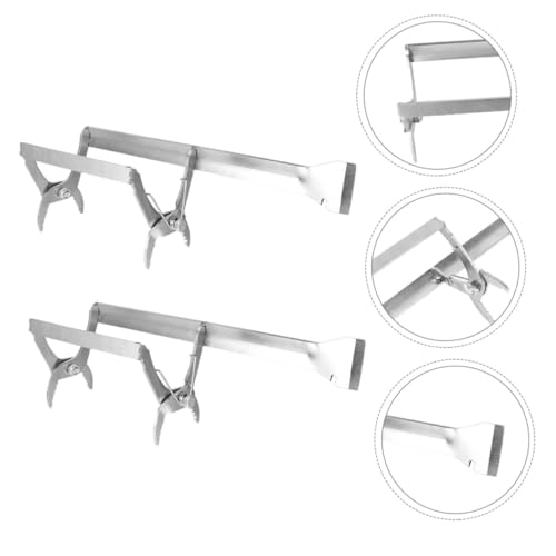 Kichvoe 2pcs Beekeeping Frame Lifter Tool and Frame Gripper Clamp Set Metal Hive Tool for Beehive Inspection and Honey Harvesting