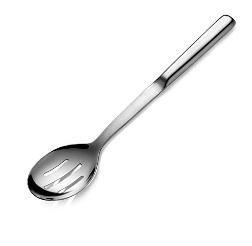New Star Foodservice Hollow Handle Notched Serving Spoon (Silver, Slotted Serving Spoon (12-Inch)) - size: Slotted Serving Spoon (12-Inch)