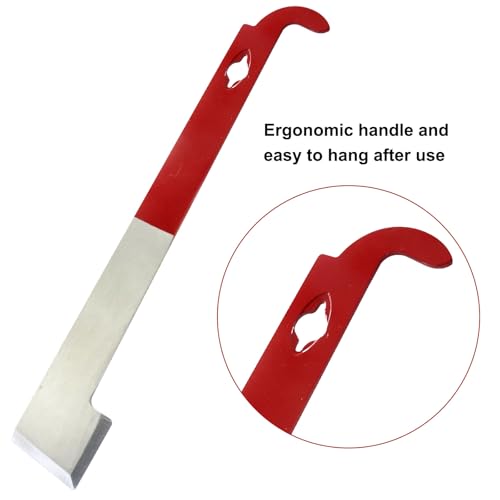 Zorfeter 2 Pack Stainless Steel 10.5 Inch Bee Hive Tool, J Hook Bee Frame Lifter Lightweight Scraper, Durable Beekeeping Equipment for Beekeepers