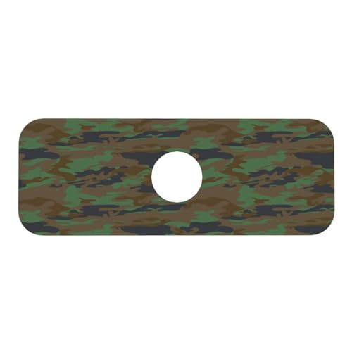 Camouflage Green Brown Camo Faucet Mat For Kitchen Sink, Absorbent Countertop Protector, Quick Dry Sink Splash Guard Pad, Waterproof Draining Mat 15" X 5.5" - color: Style 2