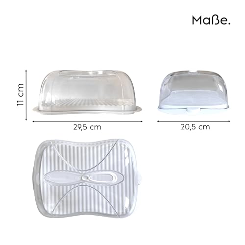 Snips Cheese Box | 3 Litres | Cheese Container | Food Container | White | Made in Italy | 0% Bpa