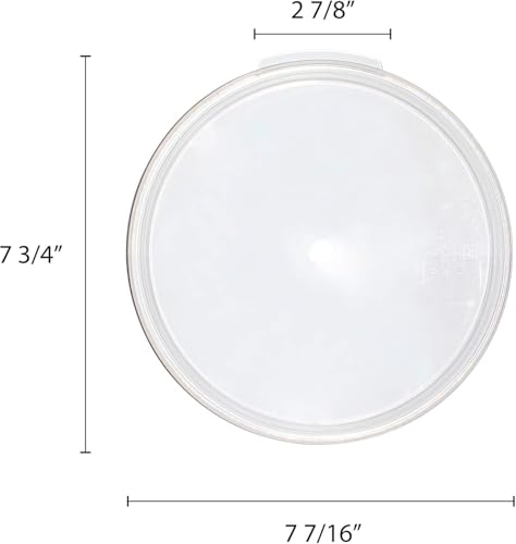 TrueCraftware- Clear Round Polycarbonate Food Storage Container Lid Fits 2 and 4 Qt. Round Containers Replacement Lid for Meal Prep Kitchen Pantry Commercial Restaurant - size: Lid - Fits 2&4qt