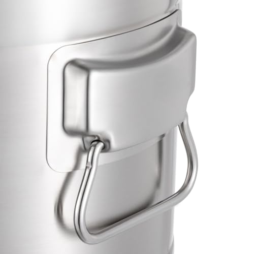 15L/4gal Milk Can with Spigot - 304 Stainless Steel Water Dispenser Food Storage Container for Liquid & Dry Goods, Wine Pail Bucket Metal Tote Jug for Kitchen, Farm - size: 15L/4gal