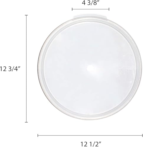 TrueCraftware- Clear Round Polycarbonate Food Storage Container Lid Fits 12 18 & 22 Qt. Round Containers Replacement Lid for Meal Prep Kitchen Pantry Commercial Restaurant Dishwasher Safe - size: Lid - Fits 12&18qt