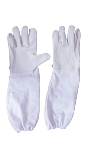 3 Layer Beekeeping Suit with Fencing Veil, Protective Gear, Includes Gloves (White, XX-Large) - size: XX-Large