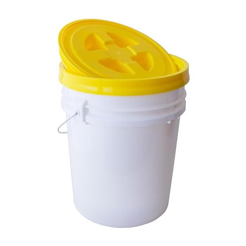 Smart Seal 5 Gallon Screw-On Bucket Lid (Yellow, 1 Pack) - color: Yellow