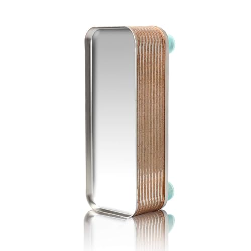 MRbrew Wort Chiller 20 Plates, Brazed Plate Copper Heat Exchanger for Homebrew, Stainless Steel 7.5" x 2.9" Plate, 1/2 NPT Thread Connection Hot Liquid Accelerated Cooler Quick Beer Cooling System - size: 20-plates