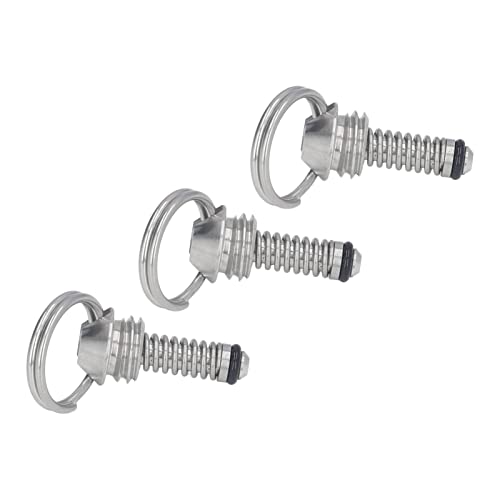 Beer Keg Relief Valve, 304 Stainless Steel Pressure Release Valve Replacement for Lock Keg Lid, 3PCS Set with Pull, Rustproof & for Home