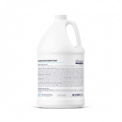 BRIOTECH Sanitizer Disinfectant Hypochlorous, Kill 99.99% of Viruses & Bacteria, Control Mold, Eliminate Odor, Gentle for Nursery & Play Rooms, Food Contact Surface Sanitizer, 1 Gallon Refill (2 Pack) - size: 128 Fl Oz (Pack of 2)