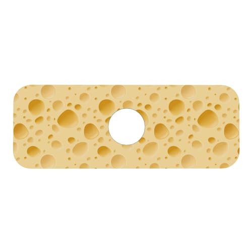 Cheese Faucet Mat For Kitchen Sink, Absorbent Countertop Protector, Quick Dry Sink Splash Guard Pad, Waterproof Draining Mat 15" X 5.5" - color: Style 5