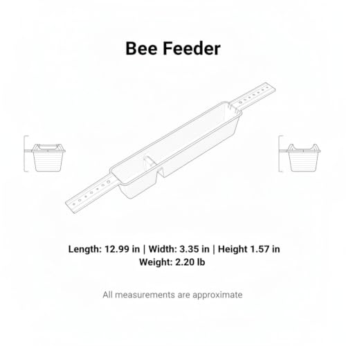 Bee Feeder, Adjustable Hive Frame Feeder with Adjustable Ears for Langstroth Hives, 40 fl oz Capacity, 5-Pack