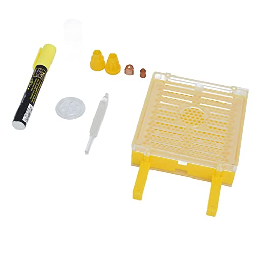 Aramox Bee Rearing Kit Plastic Queen Bee Grafting Kit with Marking Pen and 357 Pieces for Queen Cultivation Reusable Setup for Beekeepers and Apiaries