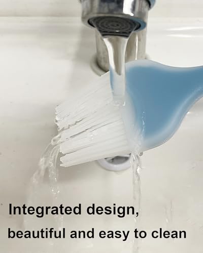 Pastry Brush Silicone Basting Brush for Cooking,2PCS 10+8 in Heat Resistant Food Brushes for Baking, Grilling, Cooking and Spreading Oil, Butter, BBQ Sauce, or Marinade (Blue) - color: Blue