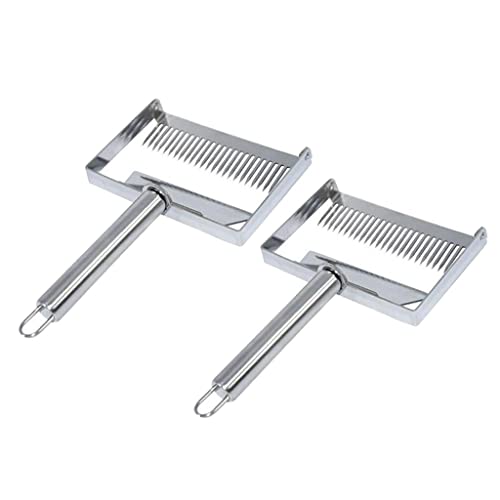 9'' Honey Uncapping Fork Scraper for Beekeeping, 2Pcs Stainless Steel Wide Hive Shovel Tool