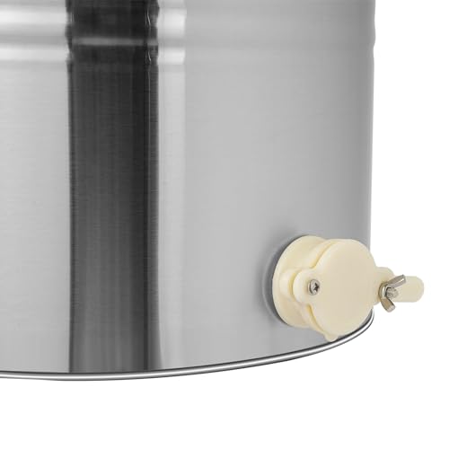 Manual Honey Extractor, 2 Frames Stainless Steel Honey Harvesting Equipment, Efficient Honeycomb Spinner Drum Separator, Apiary Extraction Tool for Store, Home, Honey Manufacturing Industry
