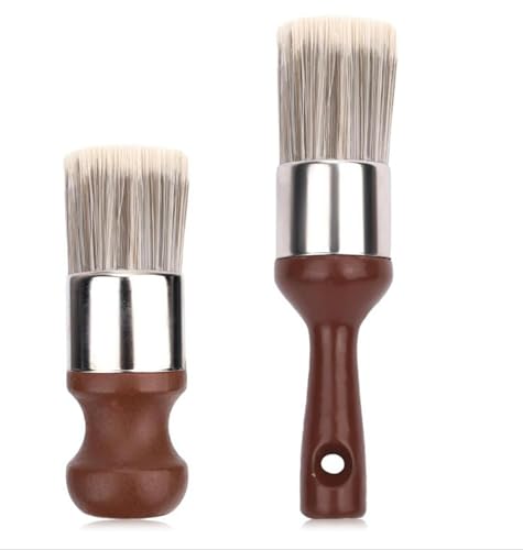 2-Pack Leather Furniture Salve Brush, Durable Wax Brushing Tool with Comfortable Handle for Car Interior, Sofa, Shoes & Furniture, Home Leather Cleaning