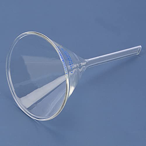 Labasics 2-Pack Glass Heavy Wall Funnel Borosilicate Glass Funnel, Short Stem 100 mm Diameter, 100 mm Stem Length - size: 100 mm Diameter and 100 mm Stem