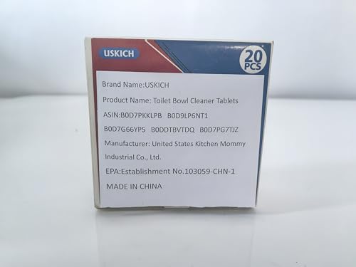USKICH Toilet Bowl Cleaner 40 PACK, Household Automatic Toilet Bowl Cleaners with Bleach, Bathroom Toilet Tank Cleaners Tablets with Sustained-Release Technology for Deodorizing & Descaling - size: 1 Count (Pack of 40)
