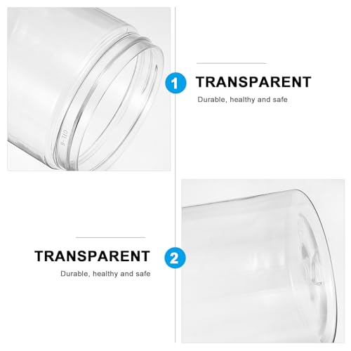 HOMSFOU Plastic Food Storage Jars with Lids 12pcs Plastic Sealed Canisters Airtight Kitchen Containers for Cereals and Pantry Organization