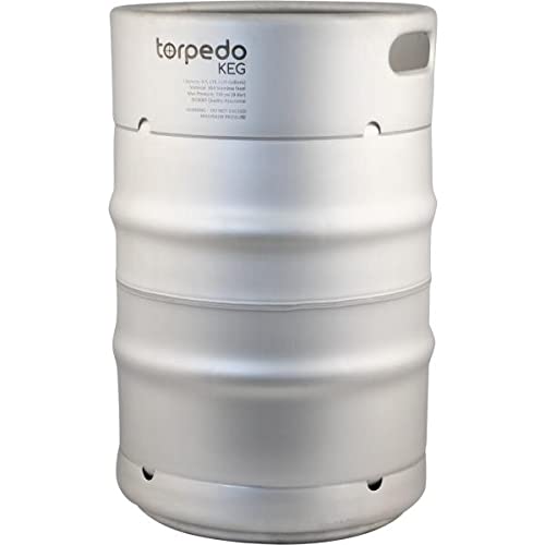 Torpedo Keg | Ball Lock | Stainless Steel | Rolled Stainless Steel Handles | Carbonate your beverages | 15 gal.