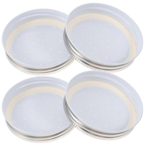 LIOOBO Front Entrance Bee Feeder Lid: Perforated Lids for Bee Hive Entrance Feeder, Bees Water or Sugar Syrup Jar Lids