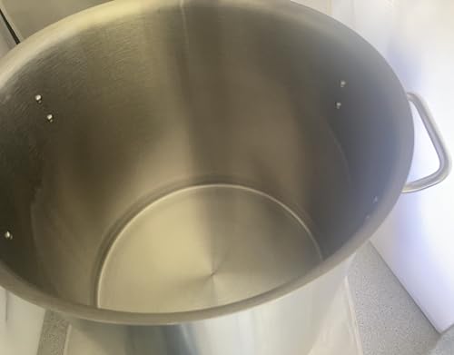 8.75 Gallons Stainless Steel Brewing Stock Pot with Spigot Spout: Heavy-Duty 35 qt Kettle with Faucet Drain Valve Tap to Pour - style: 8.75 Gal Brewing Pot + Spout only