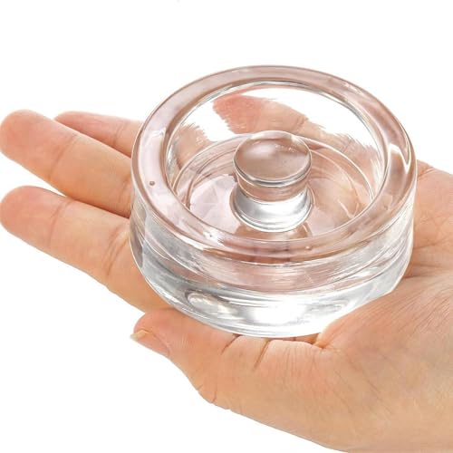 Fermentation Glass Weights - with Easy Grip Handle Fit 7Oz 2.75Inch Jar - Wide Mouth Fermentation Weights | for Home Food Shop, Pickle Vegetable and Fruit Ferments