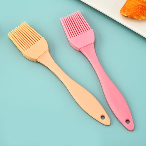 Silicone Oil Brush Barbecue Basting Brush Seasoning Sauce Cake Bread Butter Egg Heat Resistant Home Kitchen Baking Cooking Tools - color: Black, size: Medium