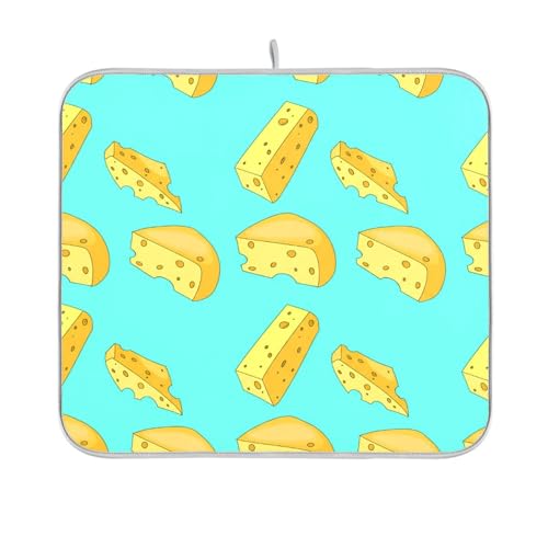 Qilmy Cheese Dish Drying Mat Absorbent Reversible Dish Drainer Pad Tableware Mat for Kitchen Counter Home Decoration, 18 x 24 Inch - size: 18 x 24 Inch