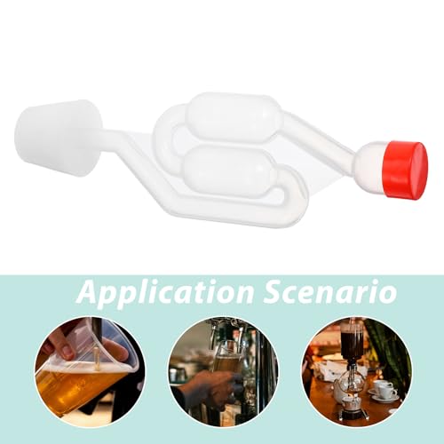 SEWACC Fermentation Airlock Kit with 6# Stoppers, S-shaped Airlocks for Homebrew Wine and Beer Fermentation, 3pcs Set with One-way Exhaust Valve for Brewing and Pickling
