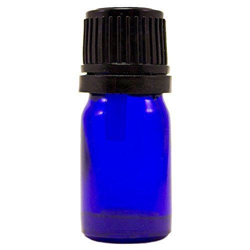5 ml (1/6 fl oz) Cobalt Blue Glass Bottle with Euro Dropper (12 Pack) - color: Cobalt Blue, size: 0.17 Fl Oz (5 ml)