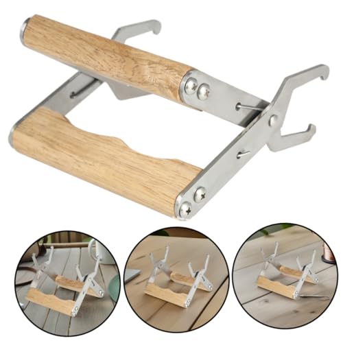 Operitacx 3pcs Beekeeping Frame Grip Stainless Steel and Wood Beehive Frame Holder for Honey Harvesting and Inspection Easy Operation Minimizing Disturbance for Professional Beekeepers