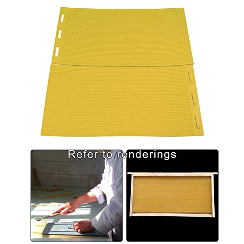 2pcs Sheets Natural Beeswax Candle Making Bee Wax Honeycomb Beekeeping Nest Box Foundation Raising Tools - Highly Recommended by Bee Farmers, Perfect for DIY - Yellow - color: Yellow