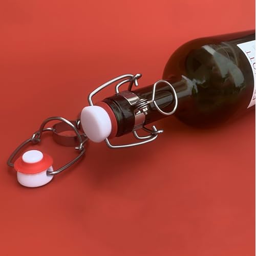 2pcs Swing Top Glass Bottle Caps Leakproof Flip Top Beer Bottle Cap Beer Bottle Airtight Lids with Silicone Gaskets