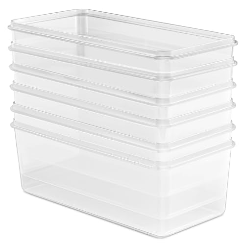 Sorbus Food Storage Containers - Pack of 6 - Air Tight, Four-Way Snap Lids Keeps Food Fresh - Store Cereal, Pasta, Flour, Nuts, Candy - Durable Plastic Kitchen Pantry Bins - size: 6 Pack