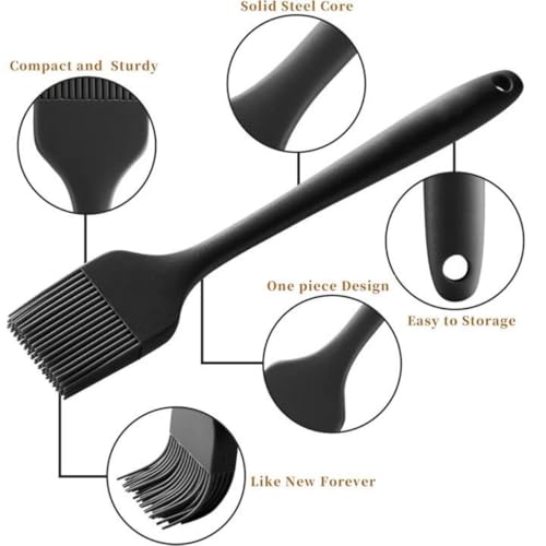 2 Pack Silicone Heat Resistant Marinading Meat Grill Basting Pastry-brush for Oil-brush Butter Sauce Sausages Desserts Turkey Baster Grill Barbecue - color: Burgundy