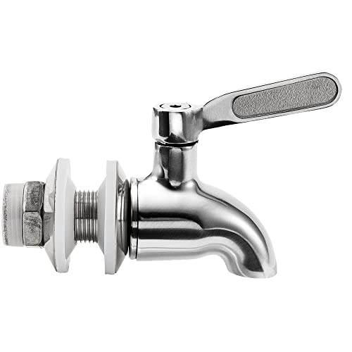 Stainless Steel Spigot for Beverage Dispenser, Water Dispenser Replacement Part, Outdoor Water Faucet for Sun Tea Jar, Party, Camping (1 Pack) - size: 1 Pack