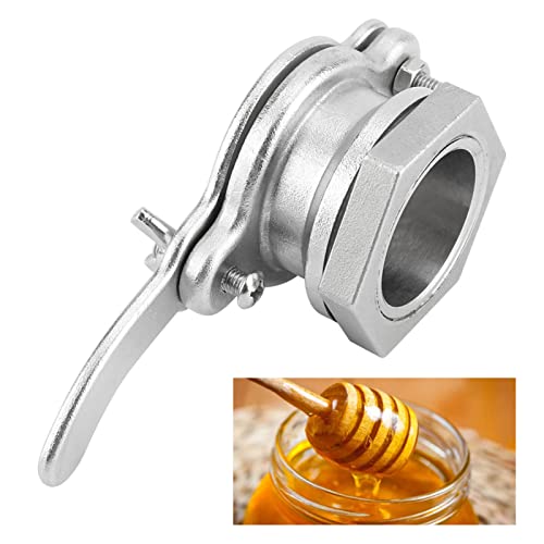 GLOGLOW Nan Stainless Steel Honey Extractor Gate Valve, Durable Metal Honey Tap for Harvesting and Bottling Landscape Aquaculture