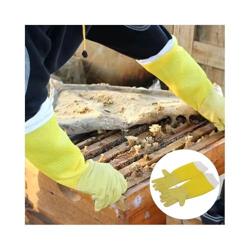 Breathable Beekeeping Gloves Long Sleeve Sheepskin Palm Comfortable Apiculture Tool 1 Pair