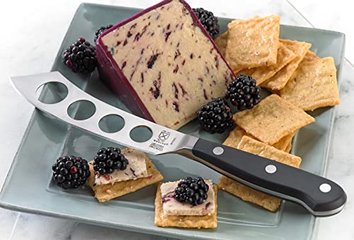 Mercer Culinary Renaissance Soft Cheese Knife, 5-Inch - color: Black Handle, size: 5-Inch Soft Cheese Knife